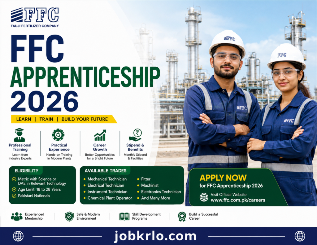 FFC Apprenticeship 2026 | Online Apply and Complete Guidance for Fauji Fertilizer Company