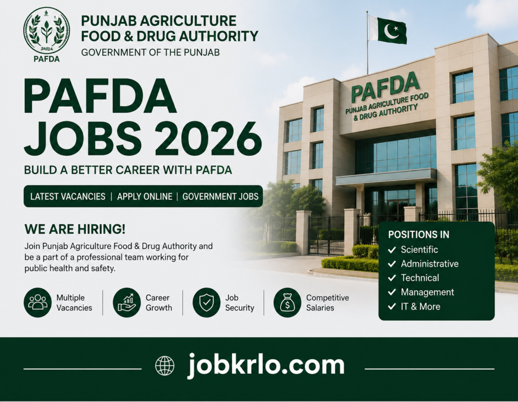 Punjab Agriculture Food Drug Authority Jobs 2026 – Apply Online in Latest PAFDA Vacancies