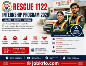 Rescue 1122 Internship Program 2026 | Latest Internship Vacanies | Apply Online and Gain Emergency Experience