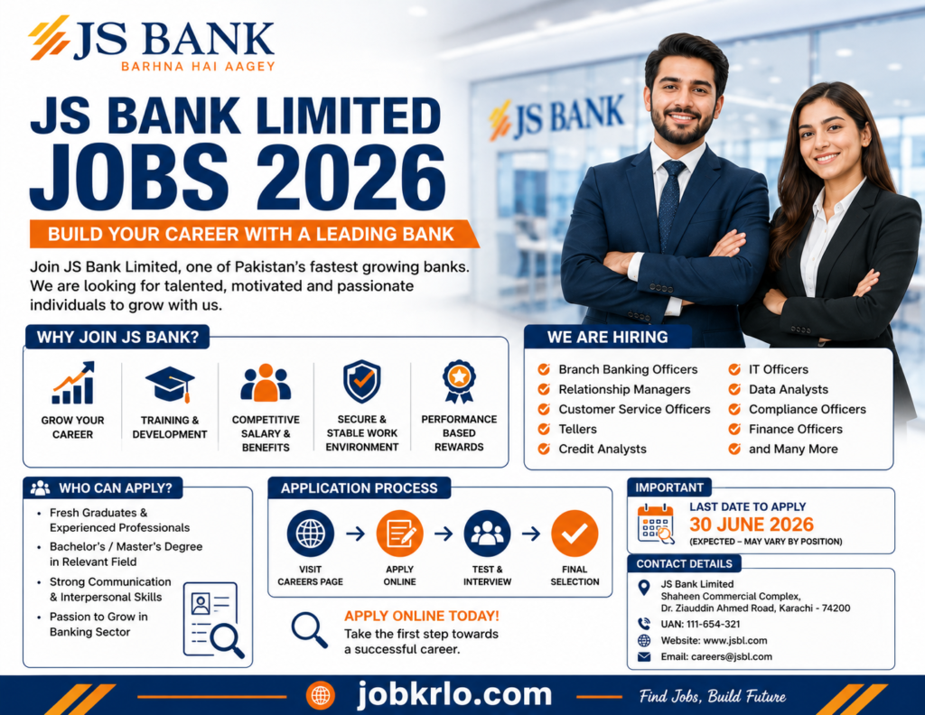 JS Bank Limited Jobs 2026 | Latest Advertisement | Apply Online | Complete Career Details